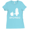 android robot spoof Ladies Fitted T-Shirt