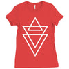 triangle printed Ladies Fitted T-Shirt