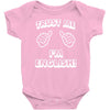 trust me i'm english Baby Onesie