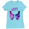 galaxy cartoon hands dope Ladies Fitted T-Shirt