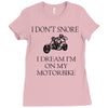 motorbike i don't snore biker's biker Ladies Fitted T-Shirt