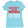 money can't buy happiness but it can buy a dirt bike Ladies Fitted T-Shirt