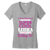 i never dreamed i would be a super cool libra but here i am killing it Women's V-Neck T-Shirt