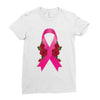 breast cancer pink ribbon Ladies Fitted T-Shirt