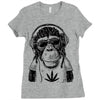 monkey hipster Ladies Fitted T-Shirt