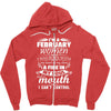 I Am A February Women Zipper Hoodie