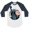 us flag 2 3/4 Sleeve Shirt
