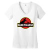 Daddysaurus Jurassic Park Women's V-Neck T-Shirt