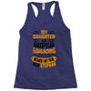 My Daughter Is Super Awesome Her Stepdad Racerback Tank