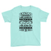 Real Kings Are Born On December 31 Youth Tee