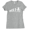 dj evolution funny music mixing djing disk jockey turntable Ladies Fitted T-Shirt