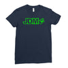 black funny glow in dark glowing Ladies Fitted T-Shirt