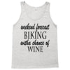weekend forecast biking with a change of wine Tank Top
