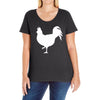 Chicken and Little Chick Ladies Curvy T-Shirt
