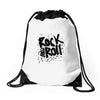 rock music r Drawstring Bags