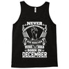 Never Underestimate Dog Rescuer Who Was Born December Tank Top