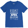 Born In April V-Neck Tee