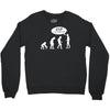 banksy funny human evolution indie Crewneck Sweatshirt