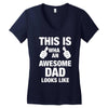 new daddy christmas funny Women's V-Neck T-Shirt