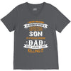 Super Cool Son Of A Freaking Awesome Dad V-Neck Tee