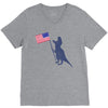 Patriotic T-Rex V-Neck Tee