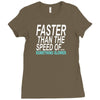 faster than the speed of something slower Ladies Fitted T-Shirt