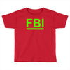 mens fbi print casual slim Toddler T-shirt