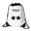 Hands off my Bump Drawstring Bags