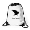 team damon salvatore (4) Drawstring Bags
