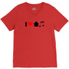 i love house music t shirt edm club wear rave electro party progressiv V-Neck Tee