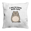 i am in love with cats Throw Pillow