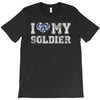 i love my soldier navy camouflage T-Shirt