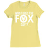 what does the fox say Ladies Fitted T-Shirt