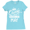 Queens Are Born In May Ladies Fitted T-Shirt