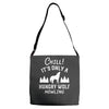 chill hungry wolf Adjustable Strap Totes