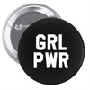 girl power white logo Pin-back button