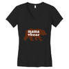 mama love bear Women's V-Neck T-Shirt