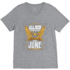 All Men Are Created Equal But Only The Best Are Born In June V-Neck Tee