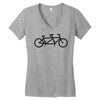 bike tandem Women's V-Neck T-Shirt
