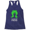 the green frog Racerback Tank