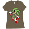 zombie sonic Ladies Fitted T-Shirt