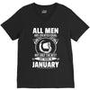 All Men Are Created Equal But Only the Best Are Born In January V-Neck Tee