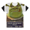 shrek mug shot funny All Over Women's T-shirt