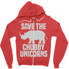 save the chubby unicorns (2) Zipper Hoodie