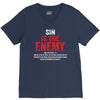 Sin Is The Enemy V-Neck Tee