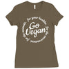 go vegan Ladies Fitted T-Shirt