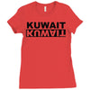 kuwait negative Ladies Fitted T-Shirt