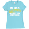 my job is top secret Ladies Fitted T-Shirt