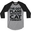 plans with my cats tonight 3/4 Sleeve Shirt