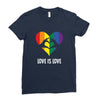 Love is Love Heart Ladies Fitted T-Shirt